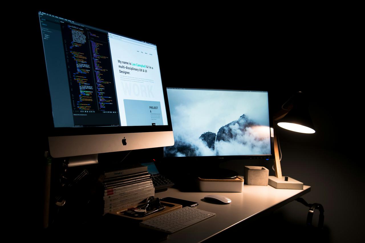 Designer’s two screen setup