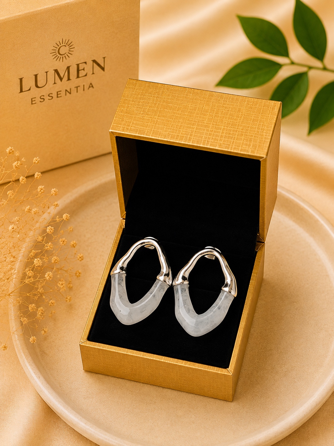 Silver Moon – Statement Earrings