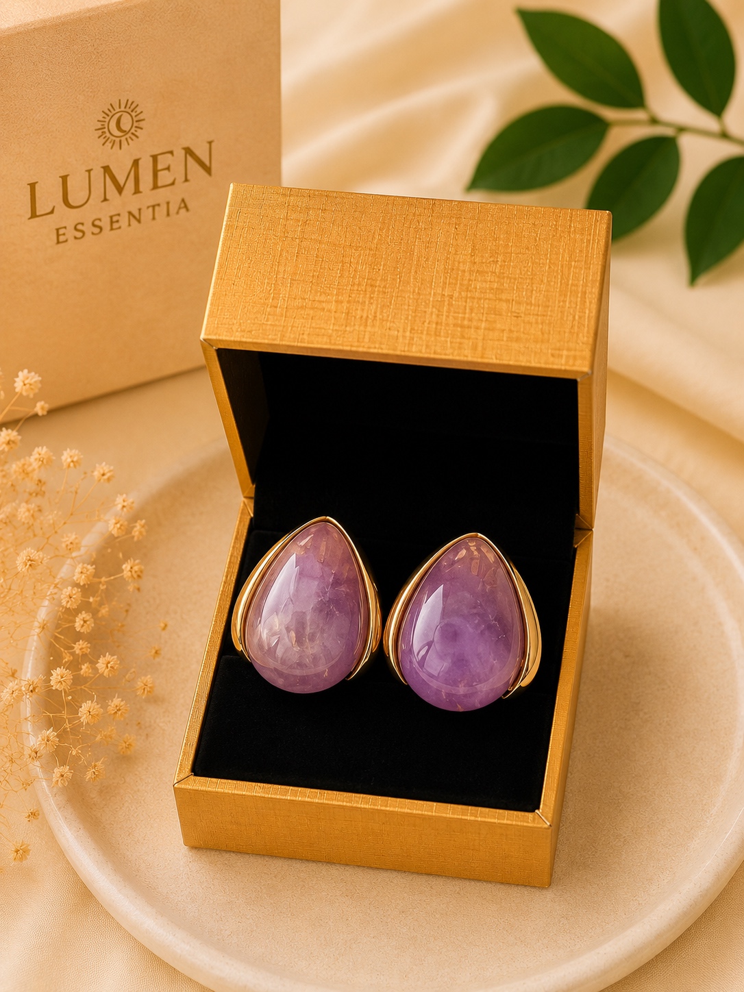 Σκουλαρίκια Amethyst Drop