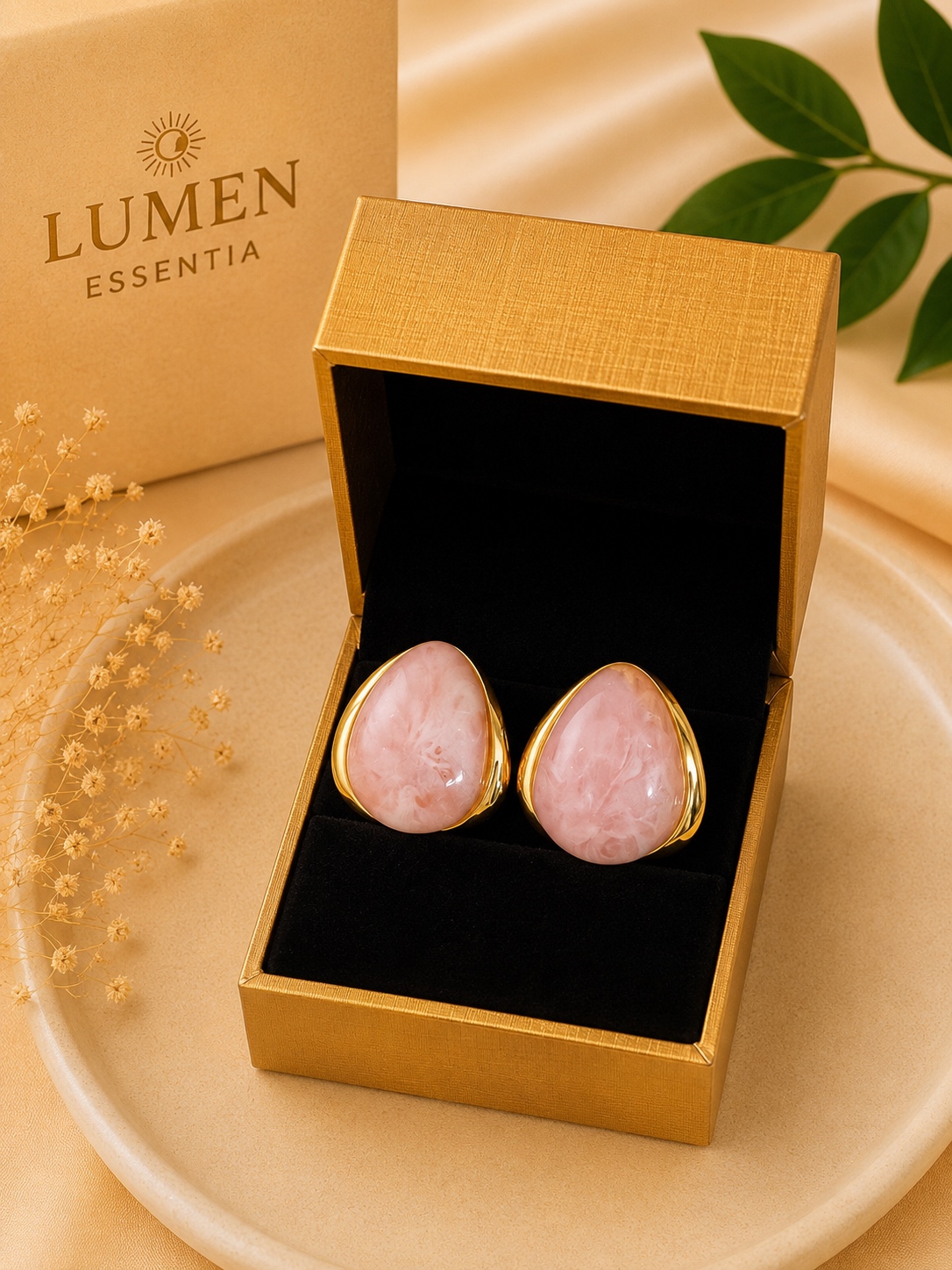 Rose Drops – Statement Earrings