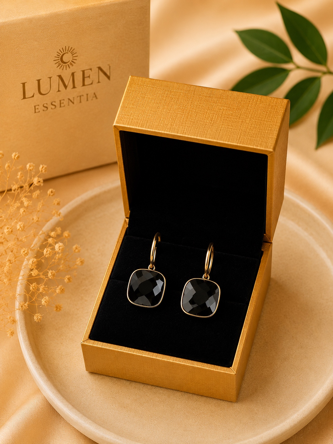 Noir Elegance – Black Drop Earrings
