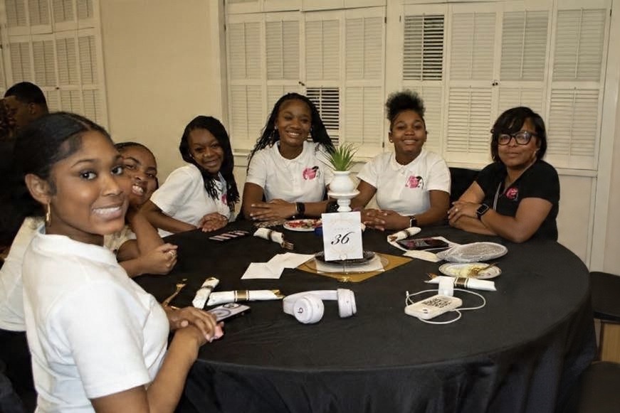 Girls learning together