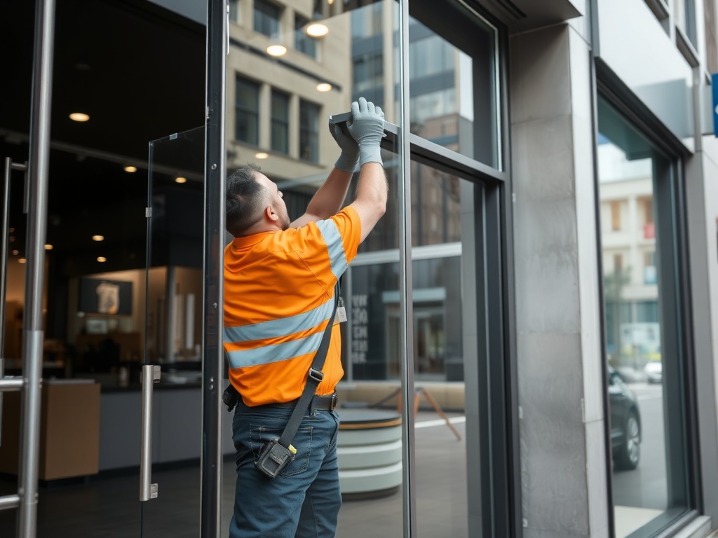 Professional commercial glass installation