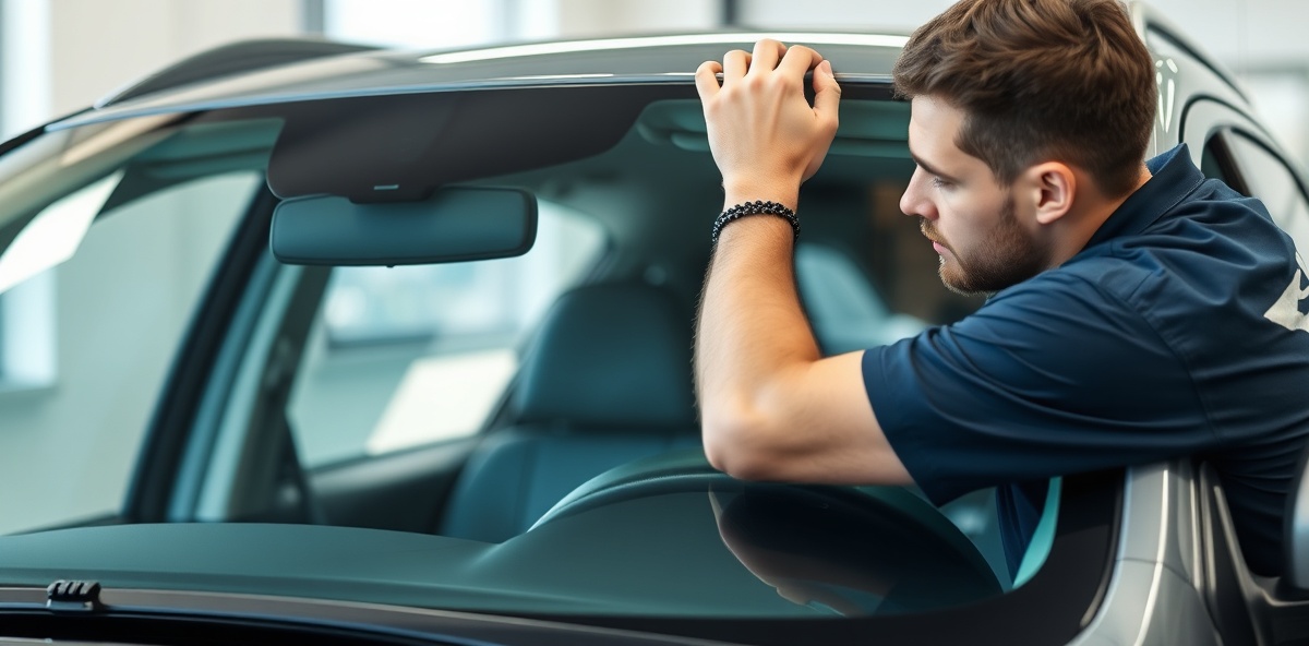 Vehicle glass installation