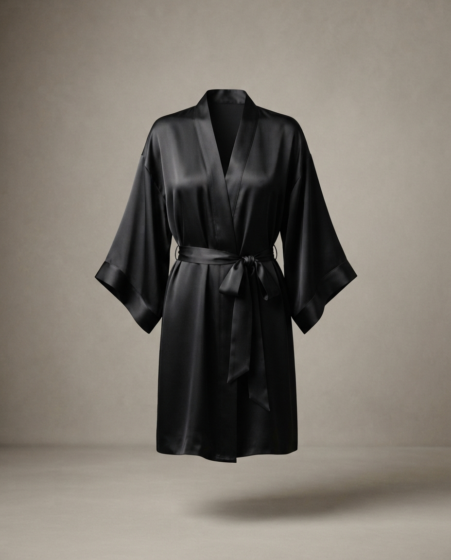Midnight Silk Robe