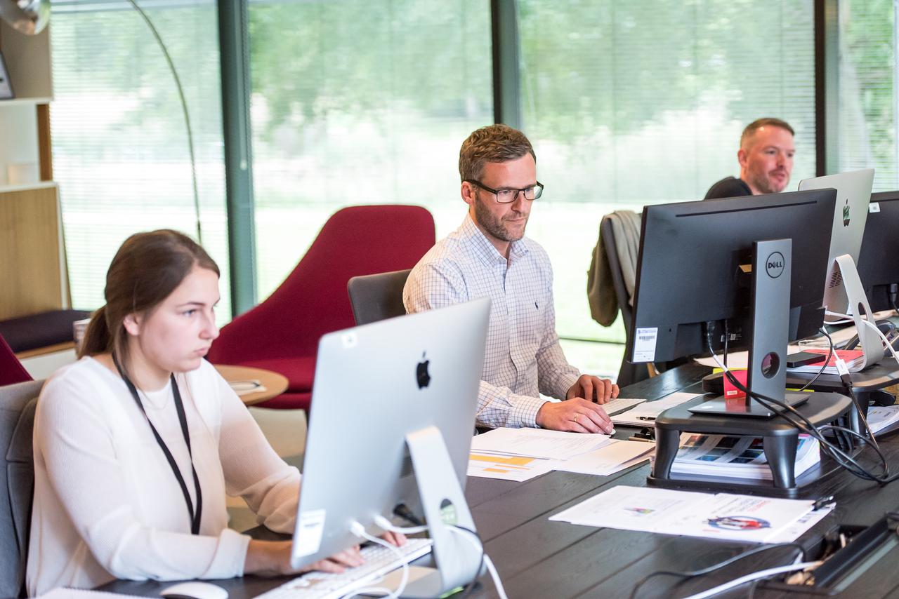 An office with computers operating at full capacity thanks to an IT solutions company!