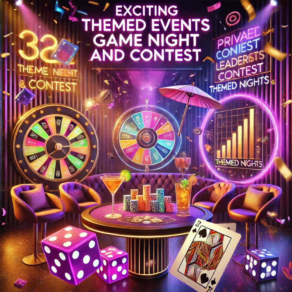 dall·e 2025-04-03 10.10.38 - a vibrant and energetic visual for an 'exciting themed events, game night, and contest' section of a private social club website. the image showcases .webp