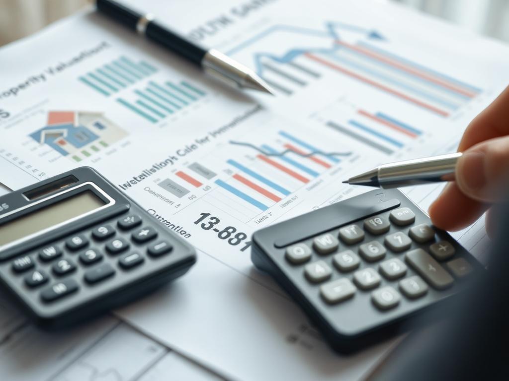 A close up shot of a property valuation report being