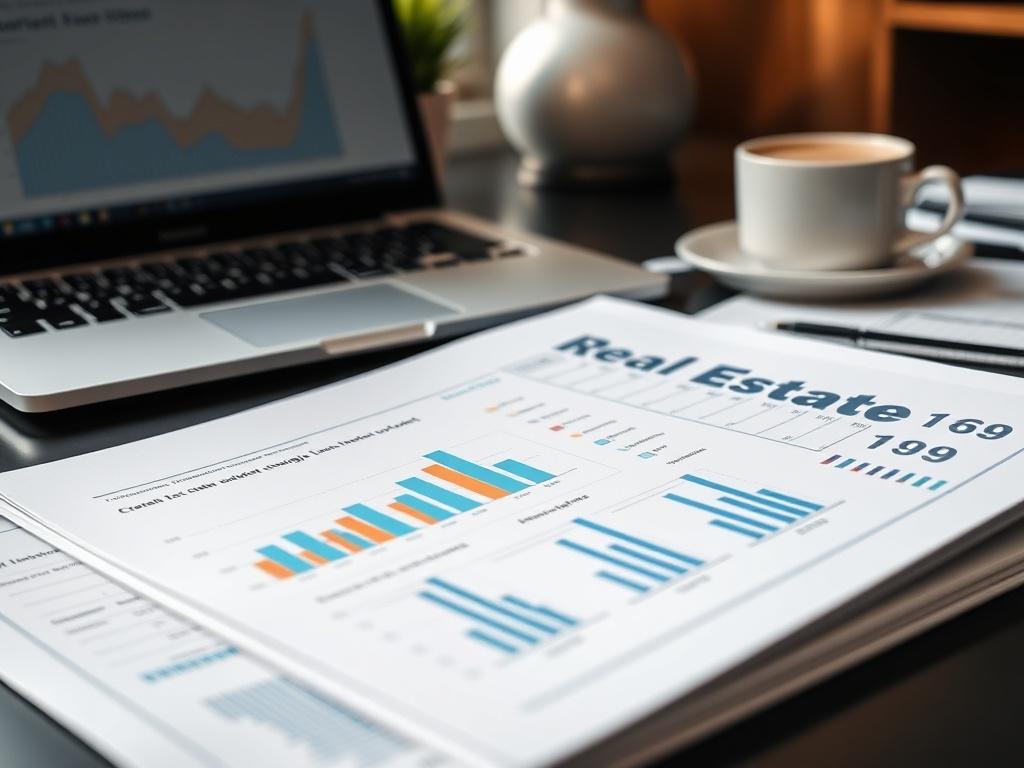 A close up shot of a real estate market analysis