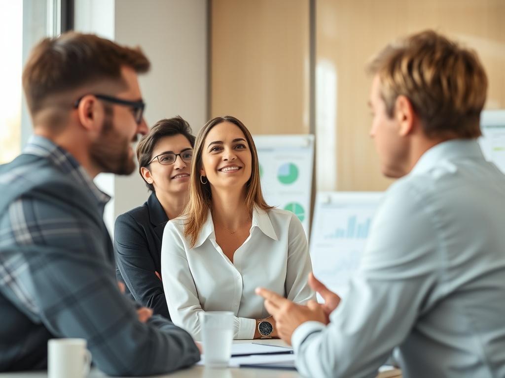 A professional consultant leading a change management workshop with employees