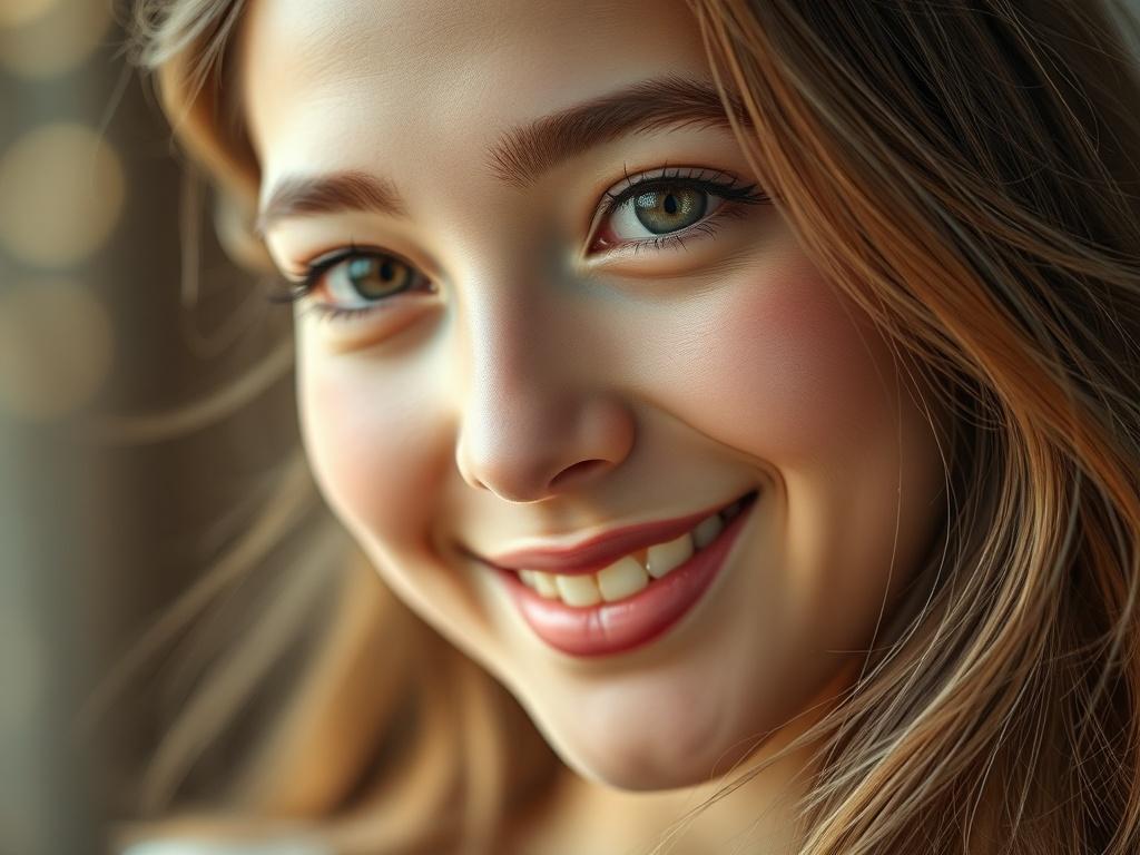 A close up shot of a beautifully lit portrait of