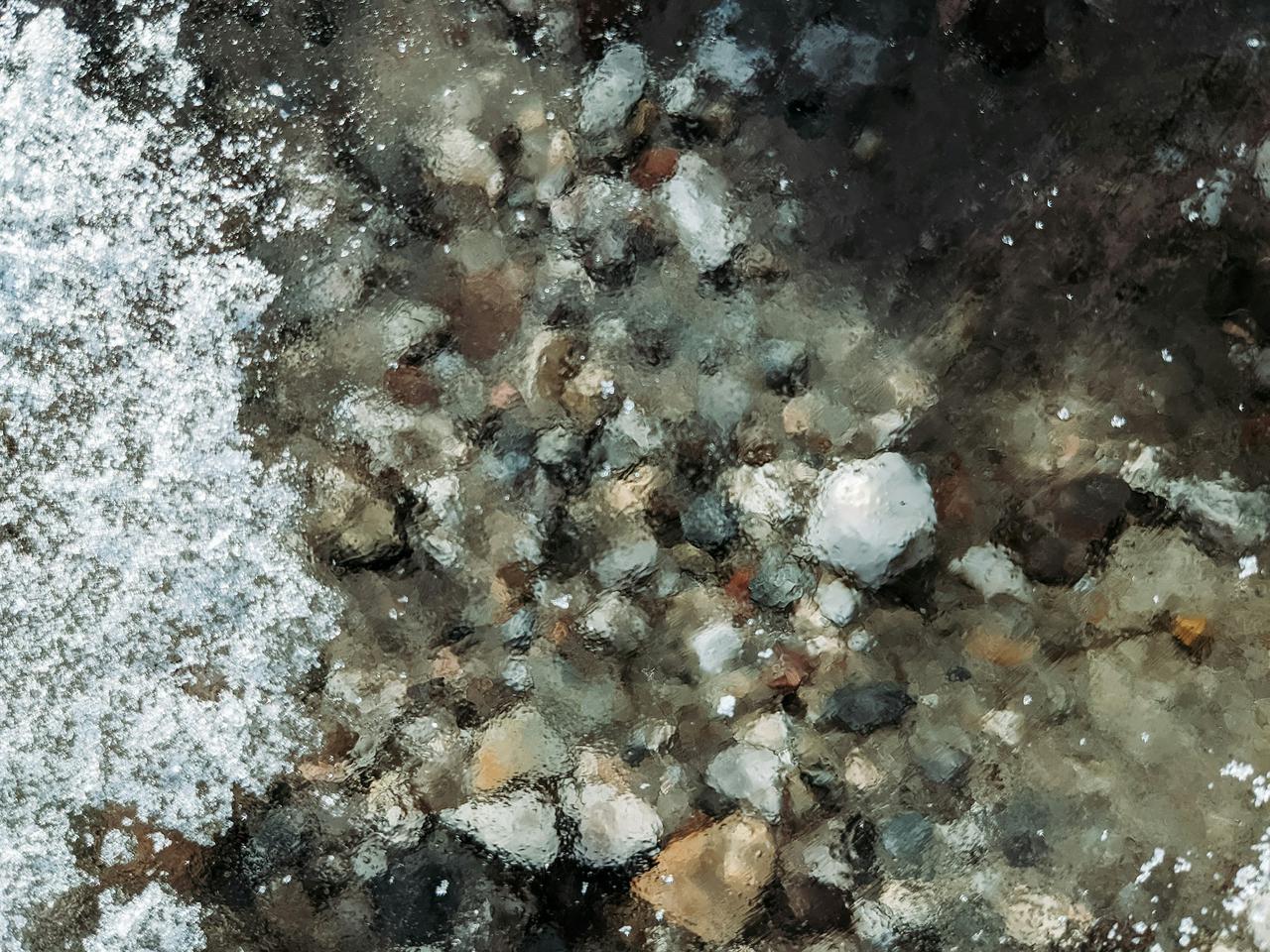 look through ice on lake