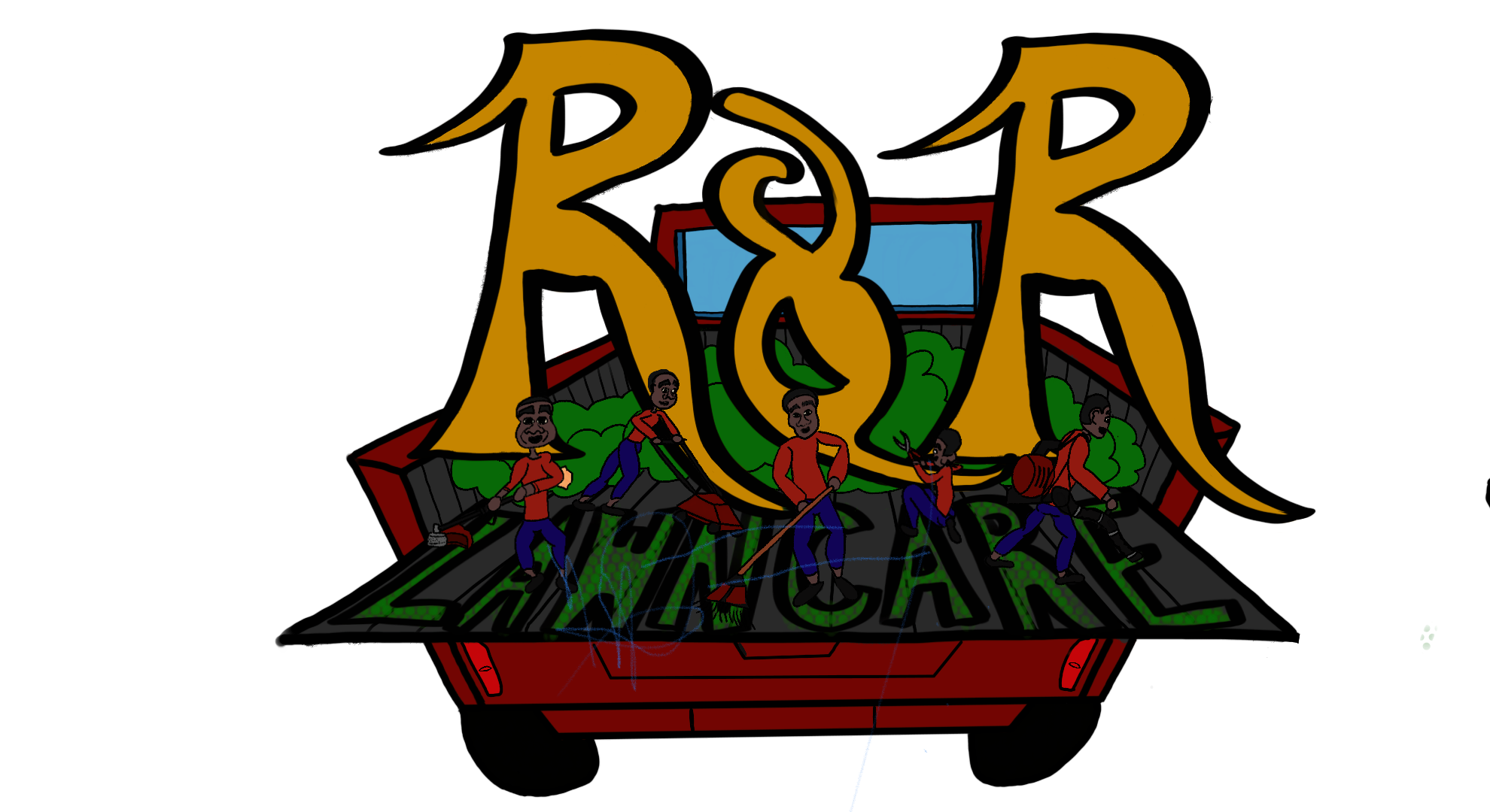 R & R Lawn Landscaping Logo