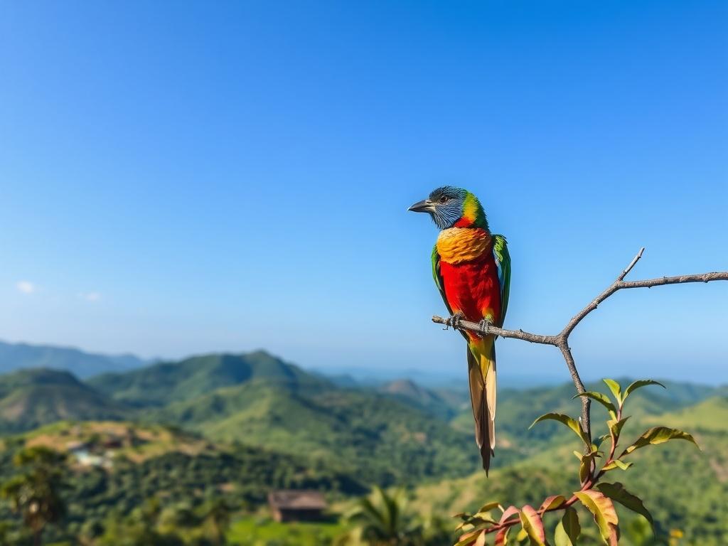 A breathtaking landscape of Ghana's lush greenery and rich wildlife