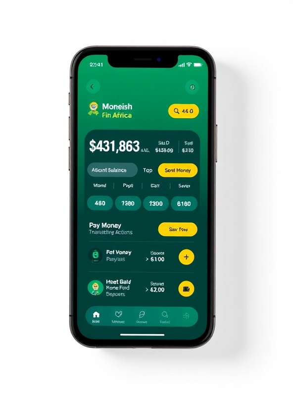 MONEISH AFRICA mobile app mockup