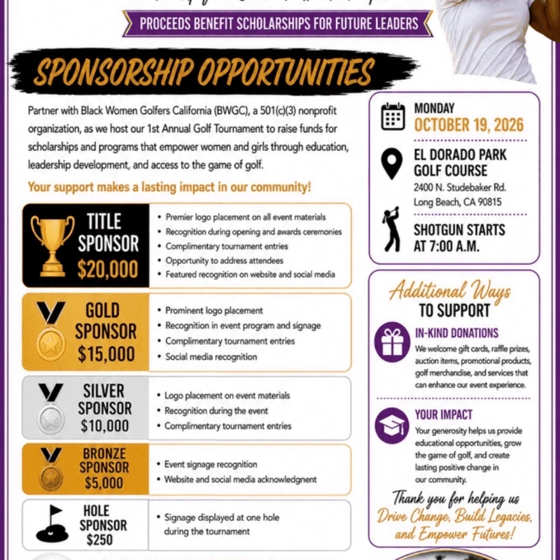 Sponsorship levels