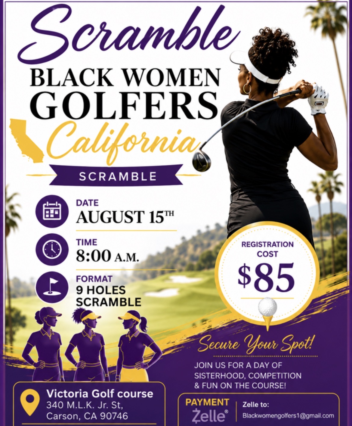 Black Women Golfers California Scramble