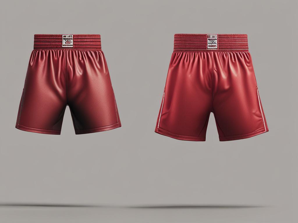 boxing shorts, black, red, athletic, lightweight