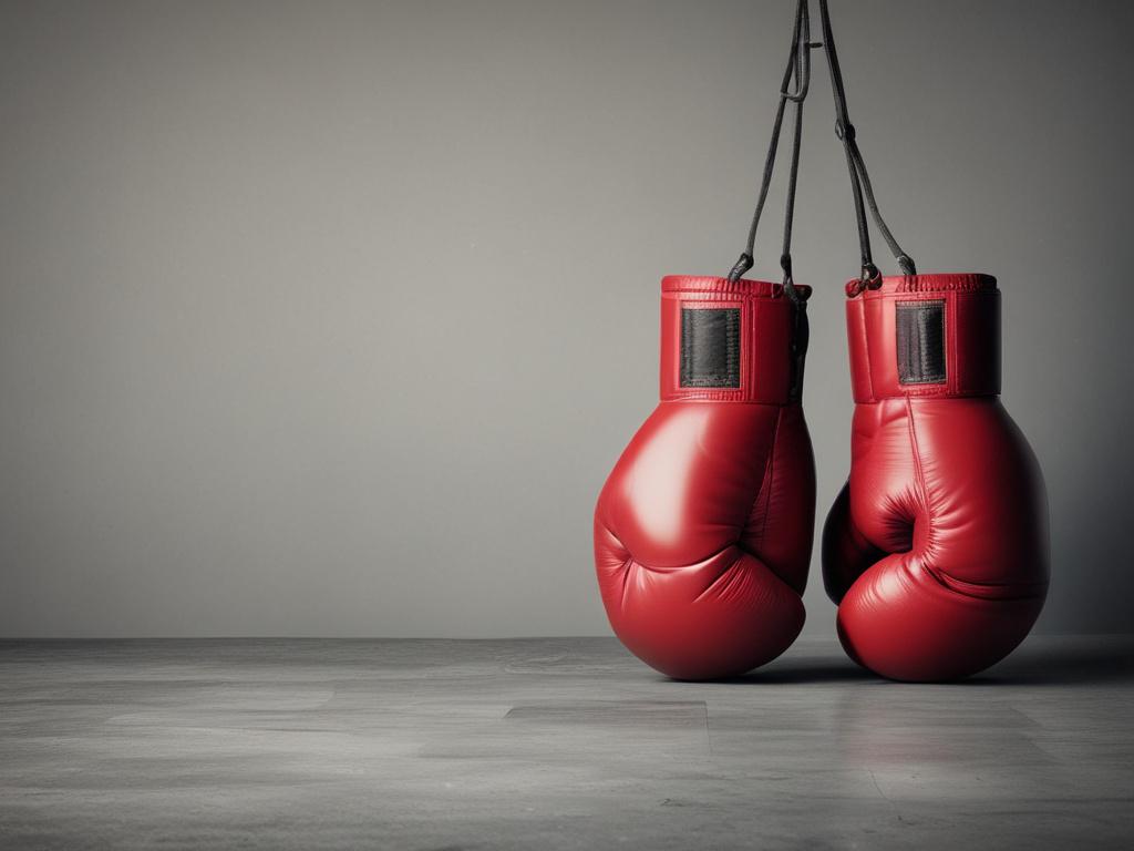 boxing gloves, elite, professional, black, red
