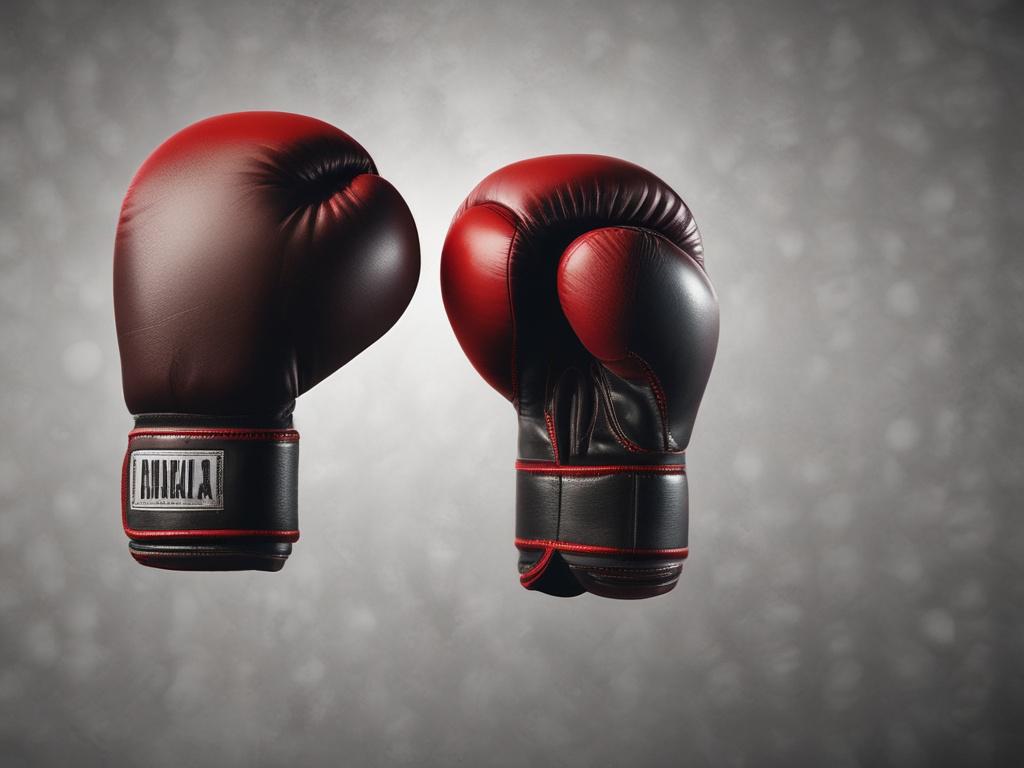 boxing gloves, training, black and red, padded, comfortable
