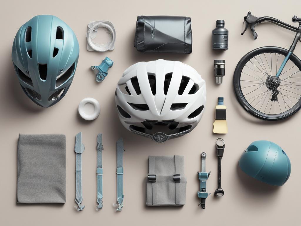 Cycling accessories, helmets, water bottles, cycling gear