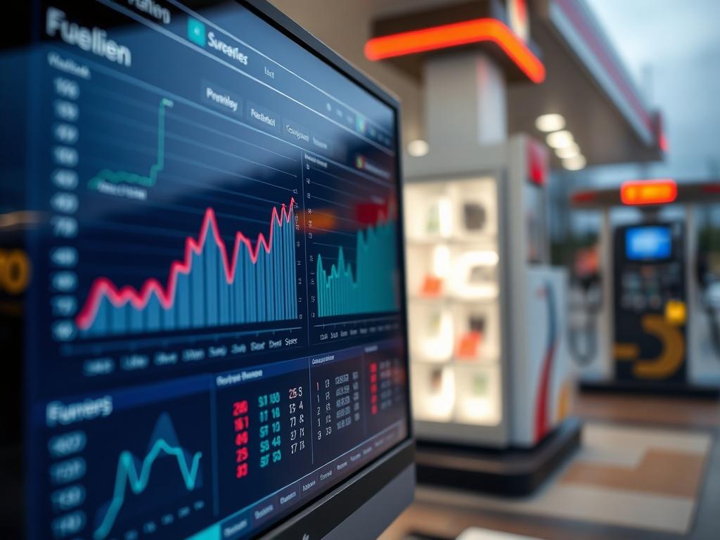 An image showcasing a modern retail management system interface on