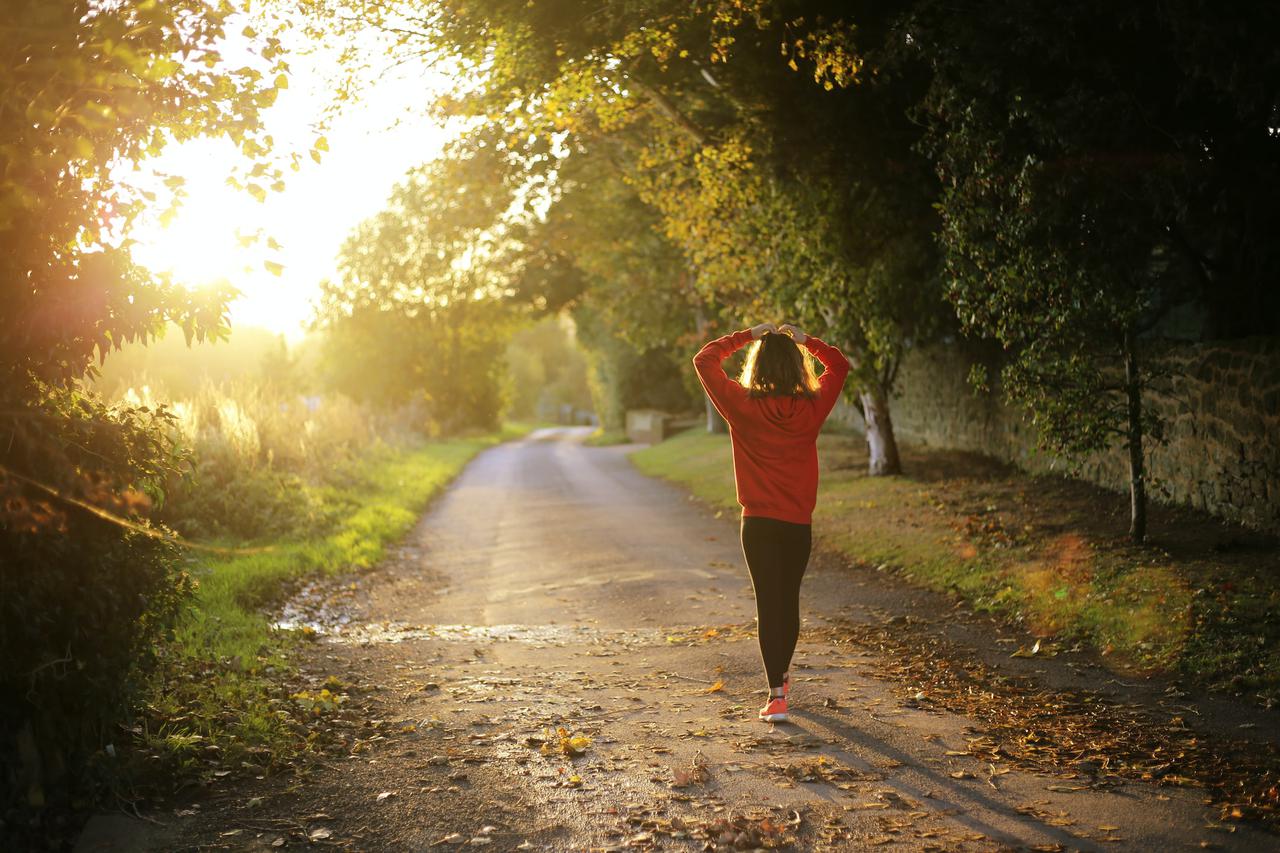 Morning jog in the countryside