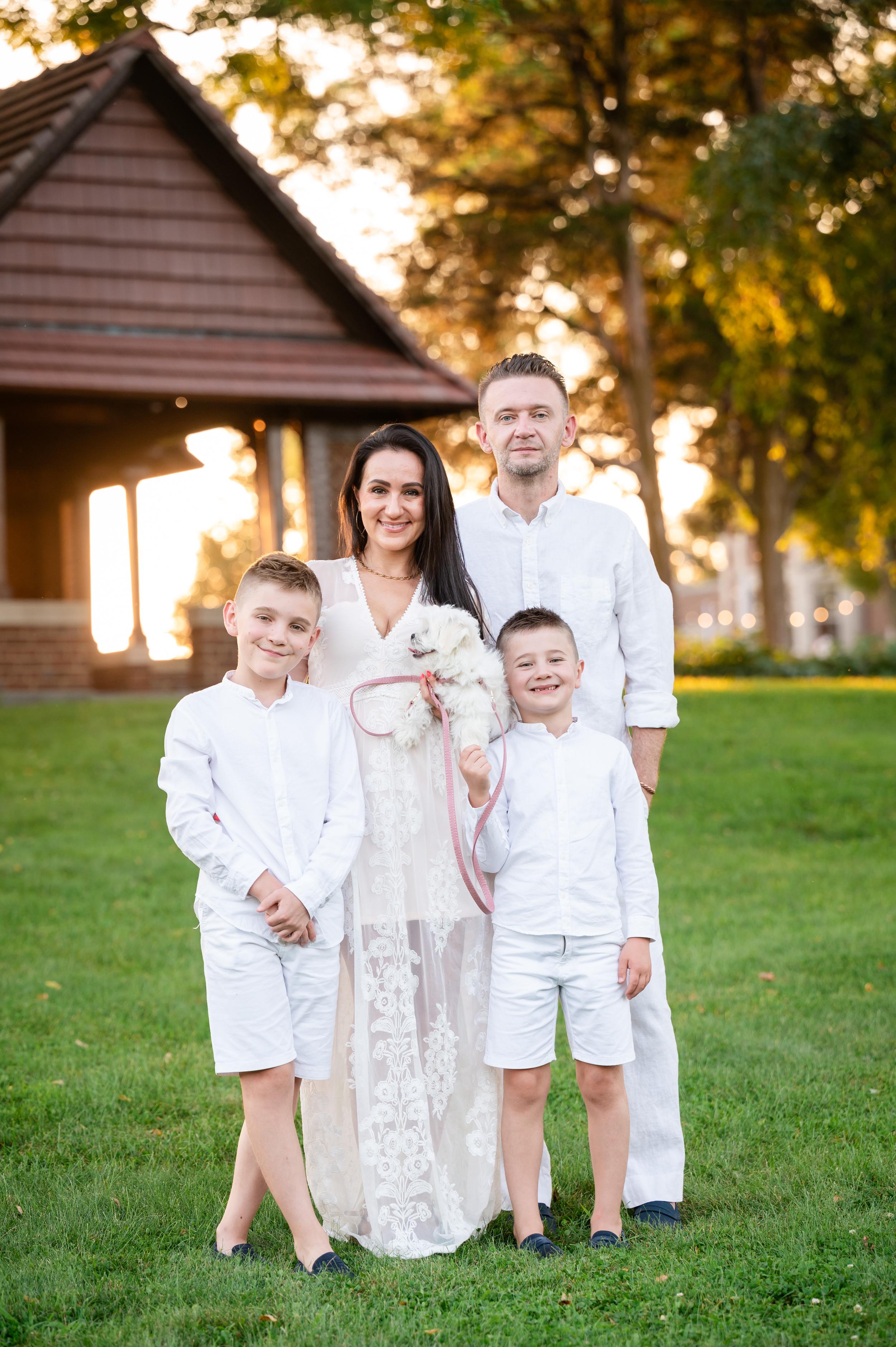 inessa-makdulina-nyzio-dietitian-stamford-ct-family-portrait.jpg<br>Inessa Makdulina-Nyzio, registered dietitian in Stamford, CT, posing with her family in a portrait photo.
