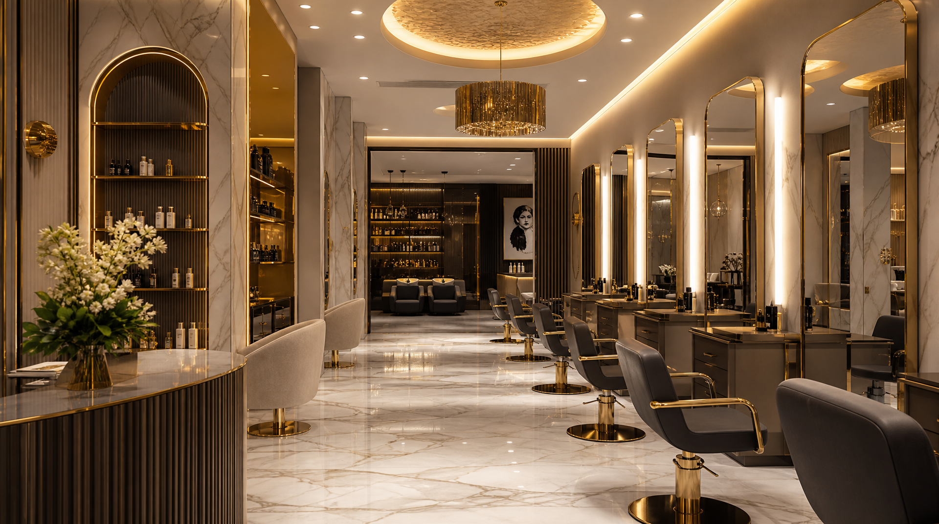 Luxurious Magnet Salon Interior