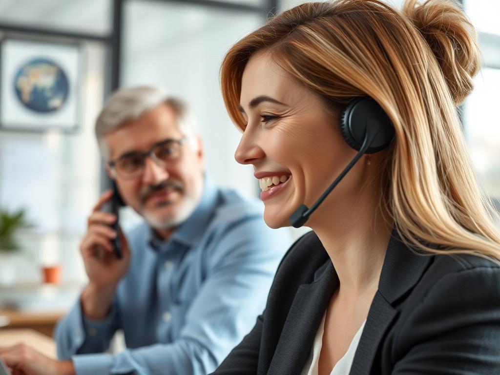 A close up shot of a client speaking to a