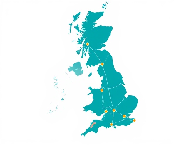UK map showing nationwide driver recruitment coverage