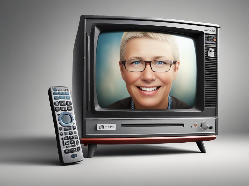 Create a realistic high-resolution photo that embodies the title "Die Zukunft des Fernsehens: IPTV Revolution." The composition should be simple and clear, focusing on a single subject - a modern smart TV displaying vibrant streaming content. The screen should showcase an engaging scene, filled with colorful, dynamic visuals that symbolize innovation and entertainment, without any text or logos.

The background should be a cozy, contemporary living room setting, featuring subtle colors that complement the g