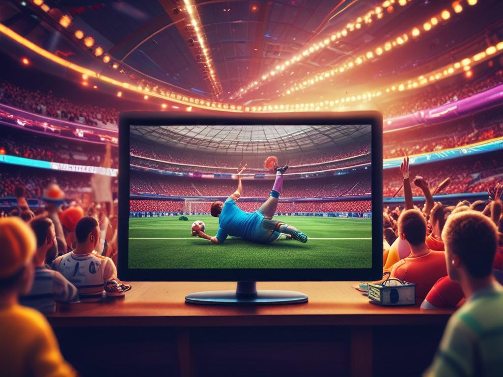 A close up shot of a vibrant sports event on