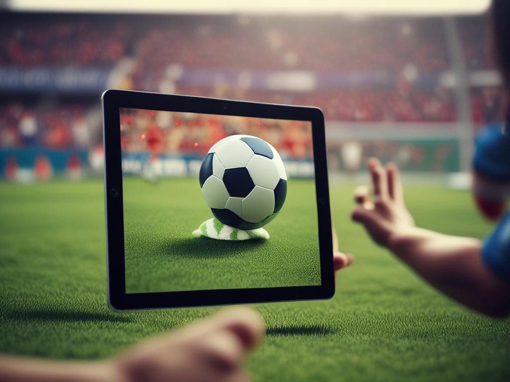 A vibrant high resolution close up of a soccer match
