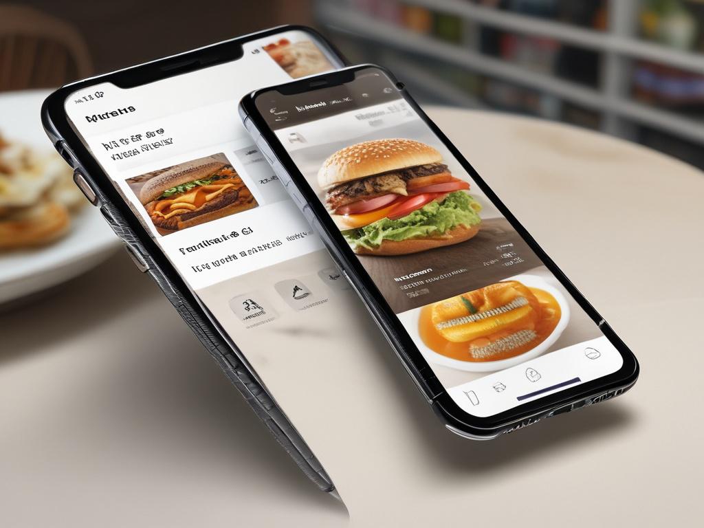 A close up shot of a smartphone displaying personalized food