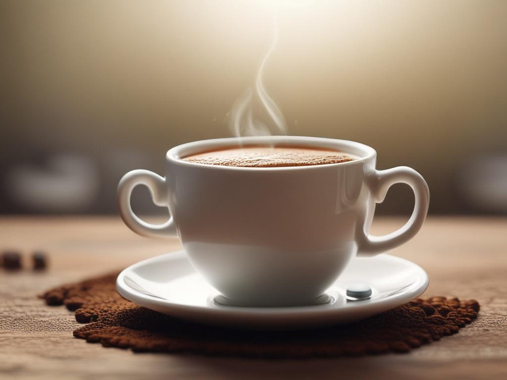 high resolution image of ground coffee in a cup, close