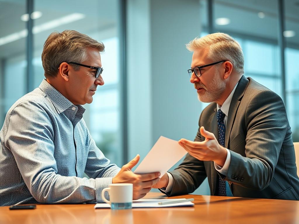 A close up shot of a financial expert discussing cryptocurrency