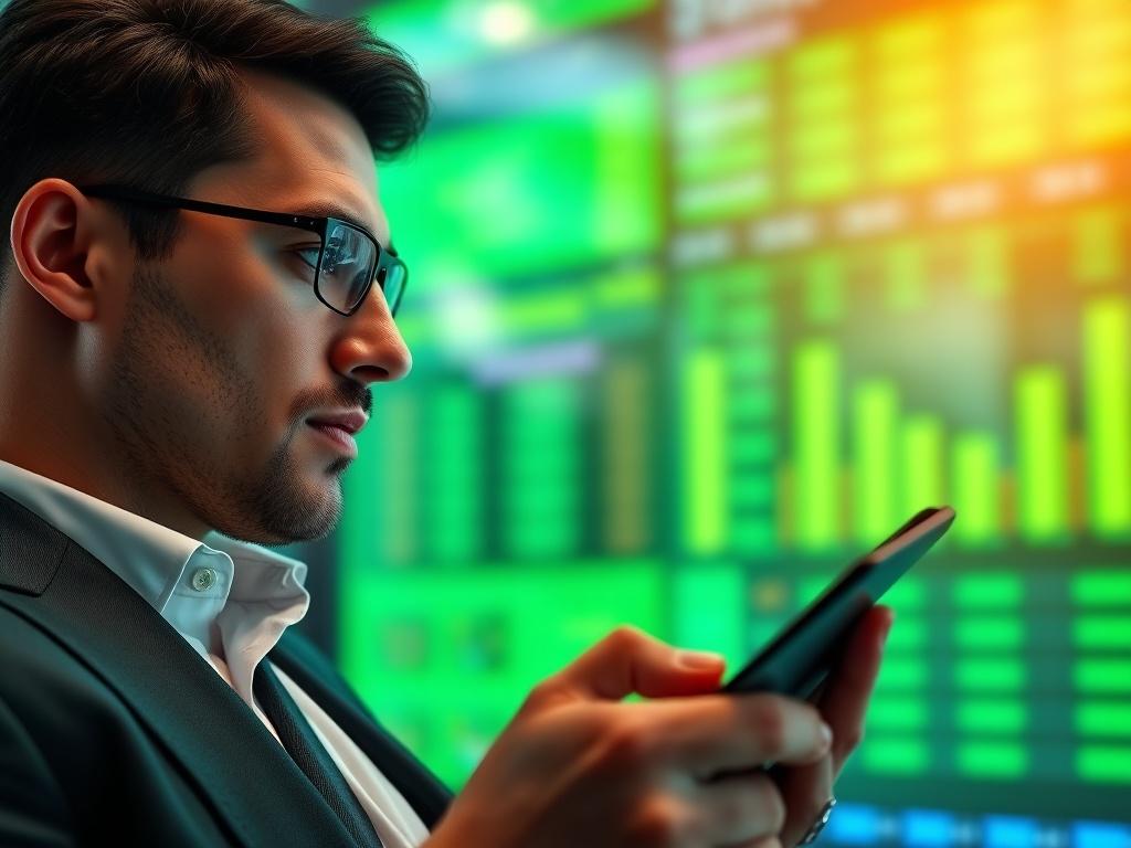 A close up shot of a confident business professional analyzing