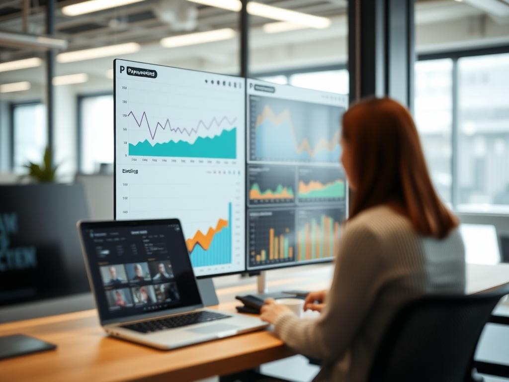 A close up of an analytics dashboard displaying various metrics