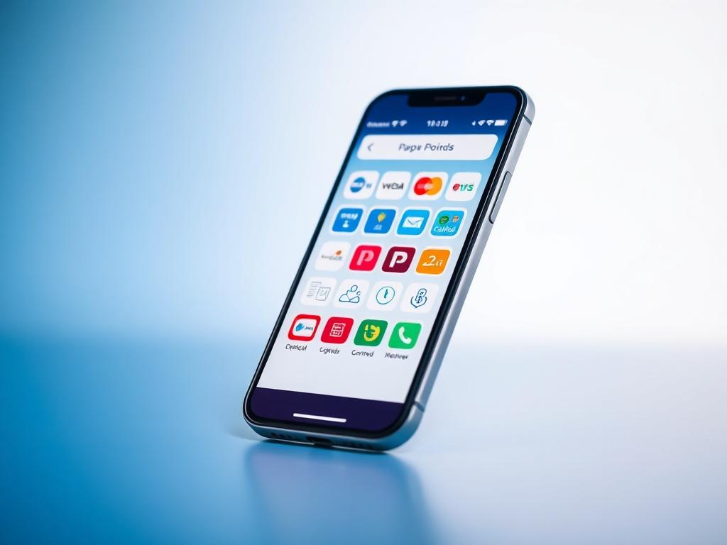 Create a highly detailed, realistic high-resolution photo that reflects the theme of "Localized Payment Methods: The Key to Unlocking Global iGaming Markets." 

**Composition:** Focus on a single subject—a sleek, modern smartphone displaying an iGaming payment interface. Position the smartphone in the center of the frame, angled slightly to showcase its screen, which should visually represent various localized payment options (such as digital wallets, credit card icons, or mobile payment symbols) without an