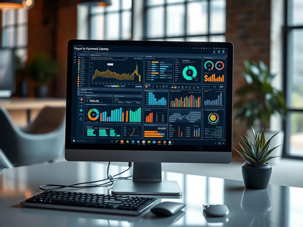 **AI Image Generation Prompt:**

Create a realistic high-resolution photo that encapsulates the essence of the blog titled "The Strategic Foundation: Payment Gateway vs. PSP vs. Orchestrator – Choosing Your iGaming Payment Architecture." Focus on a single subject: a sleek, modern desktop workstation featuring a high-tech computer screen displaying visualizations and statistics related to payment processing in the iGaming industry. 

The composition should be simple and clear, emphasizing the workstation as 