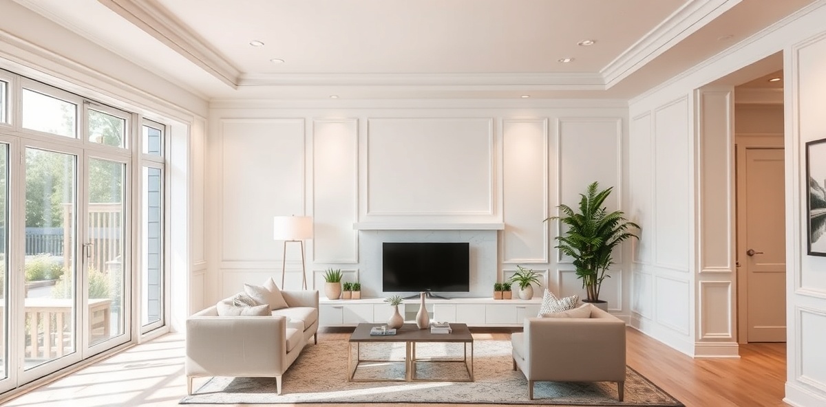 Premium interior with hardwood flooring and professional painting