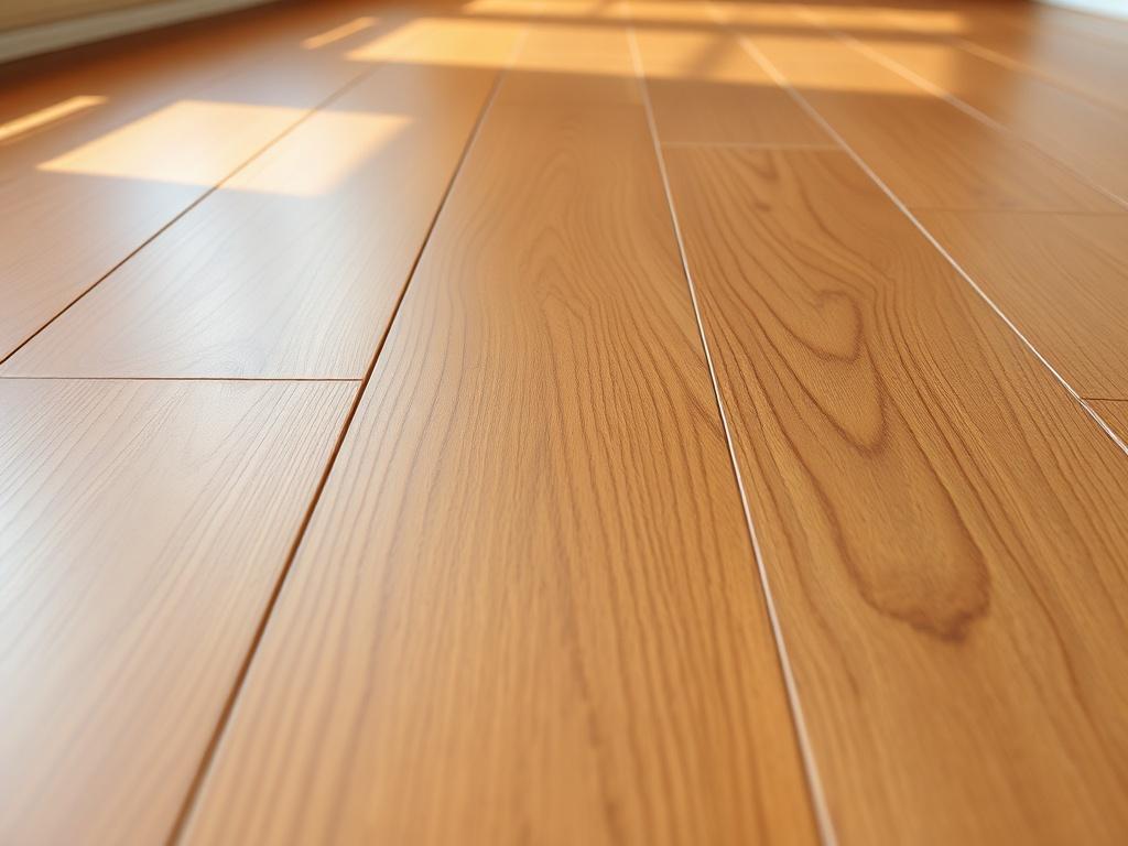 A close up shot of a beautifully installed prefinished engineered