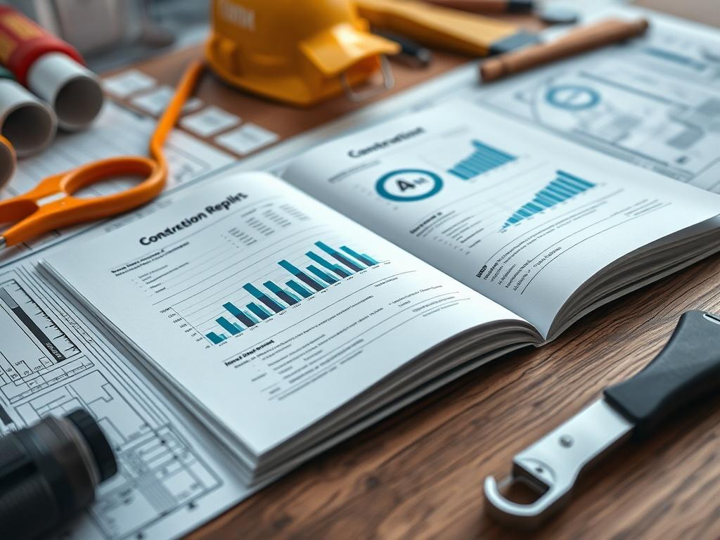 A close up of an open report with graphs and