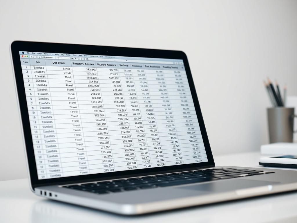 A close up shot of a laptop displaying a detailed