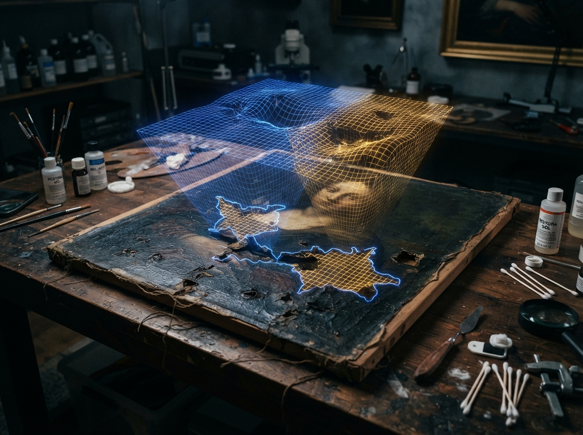 Damaged Canvas Restoration