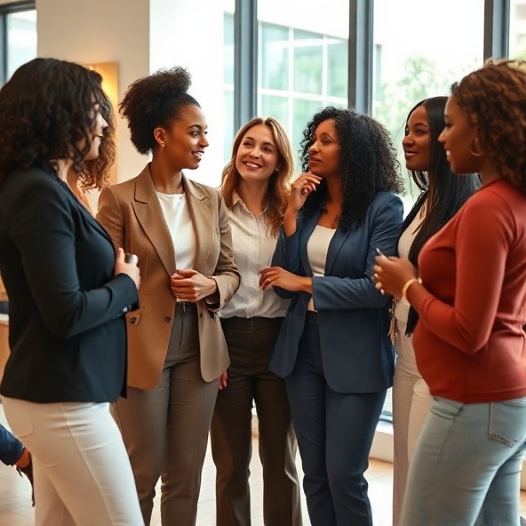 Women networking and collaborating