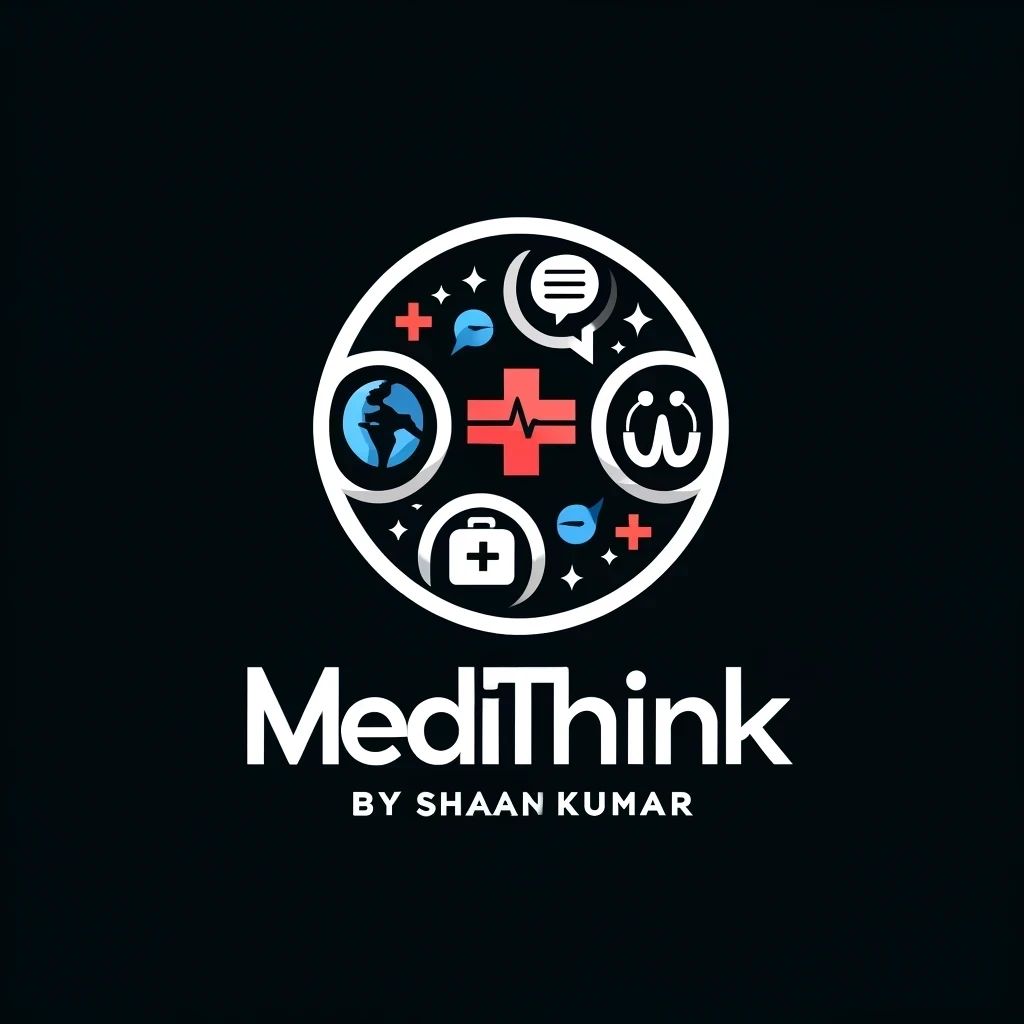 dall·e 2024-05-03 19.37.19 - modify the logo design for 'medithink' by placing it on a flat black background and ensuring the text reads 'by shaan kumar' correctly. increase the s.webp