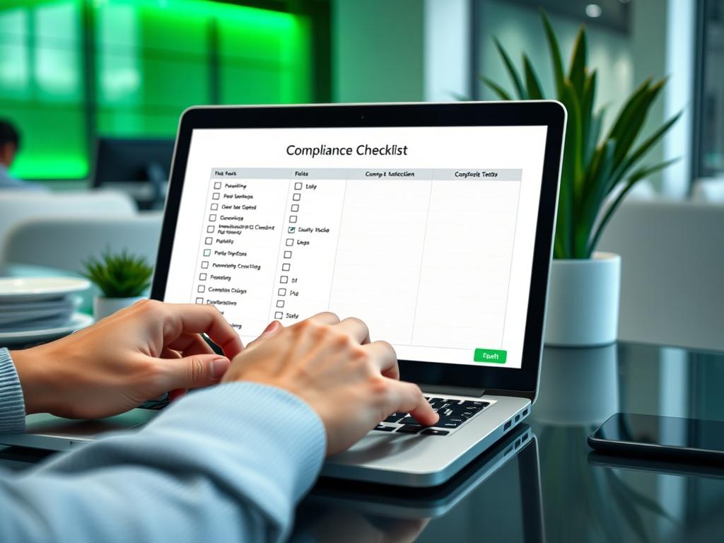 A close up shot of hands typing on a laptop