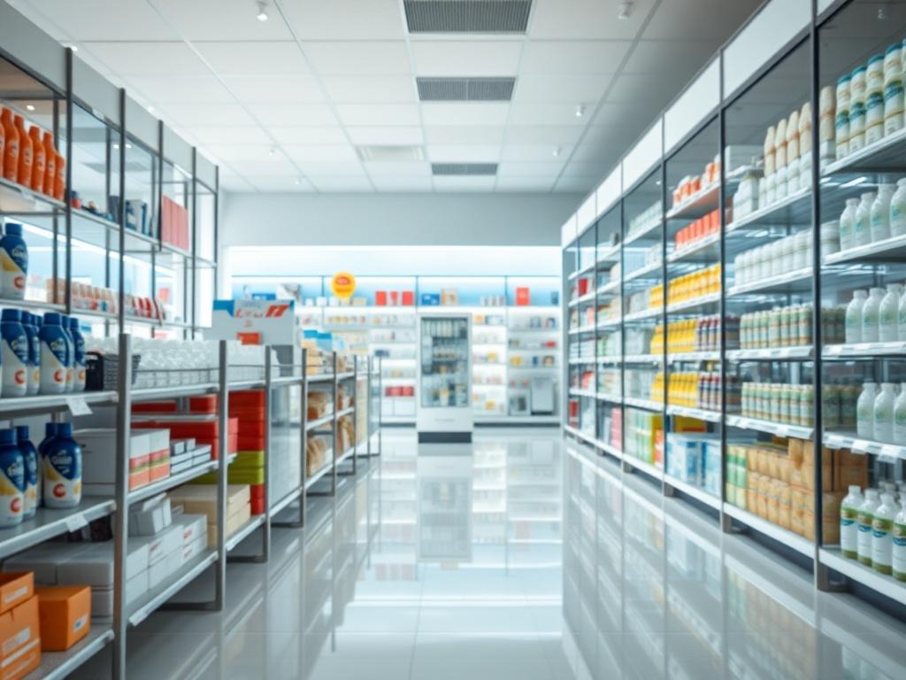 A close up shot of a sparkling clean retail store
